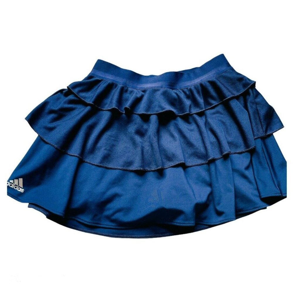 Adidas ClimaCool Ruffled Tennis Skirt Skort Navy